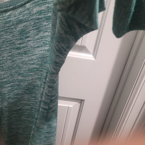 a.n.a Womens Petite Sweater PS Heather Green Heather Knit Top Balloon Sleeve - Picture 10 of 11